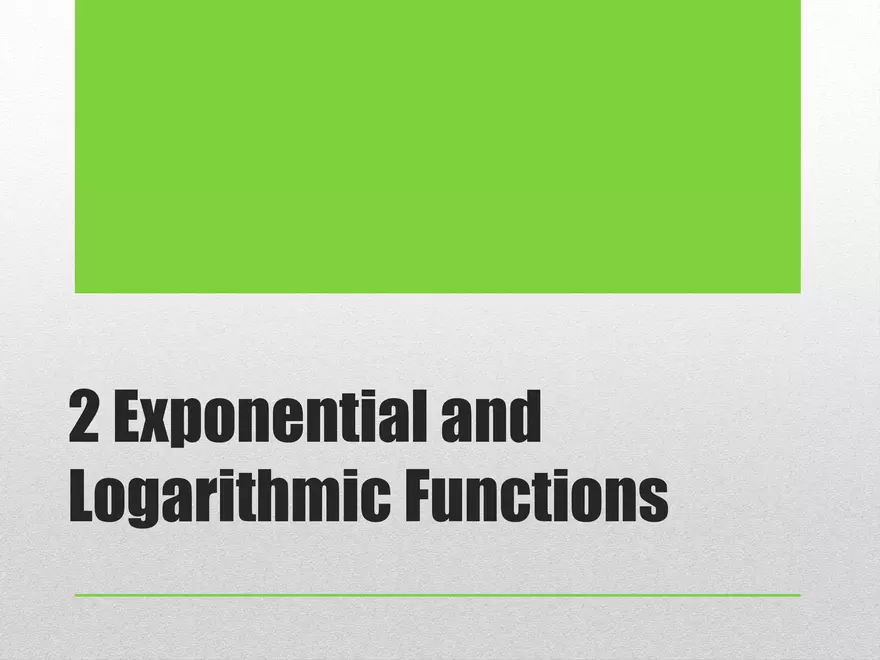 2.06 ExpLog - Natural Logarithm - Page 1