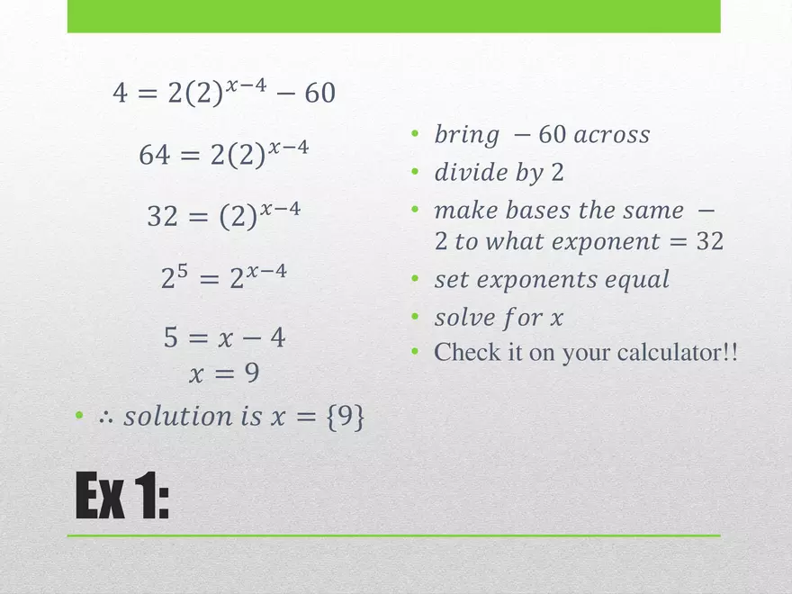 2.04 ExpLog - Exponential Equations Inequalities - Page 17