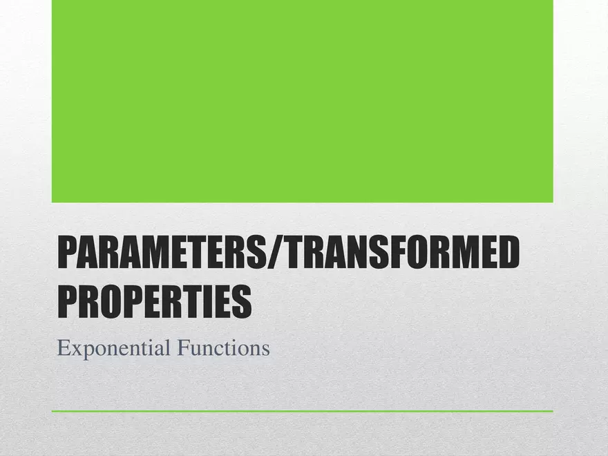 2.01 ExpLog - Exponential Base and Transformed Functions - Page 5
