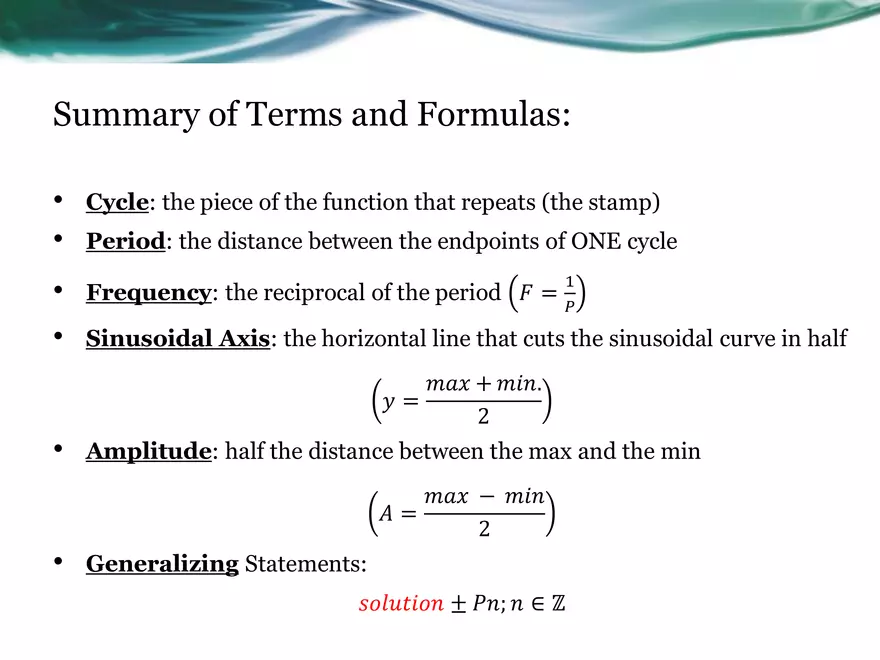 3.08A - Basic Sinusoidal Functions - Page 20