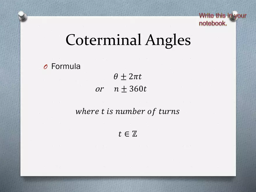 3.04 - Trig Points, Quadrant Choice, Coterminal Angles - Page 10