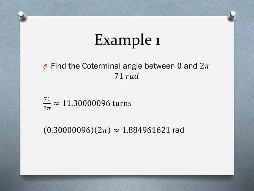 3.04 - Trig Points, Quadrant Choice, Coterminal Angles - Page 11