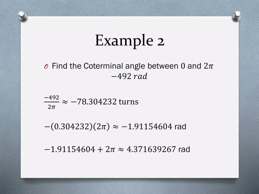 3.04 - Trig Points, Quadrant Choice, Coterminal Angles - Page 12