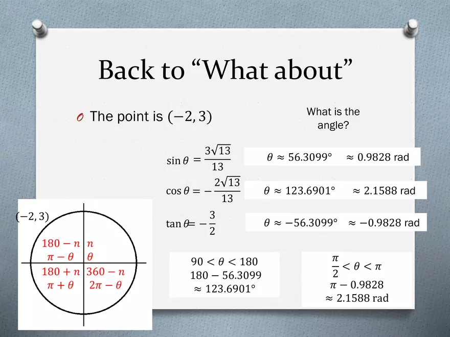 3.04 - Trig Points, Quadrant Choice, Coterminal Angles - Page 4