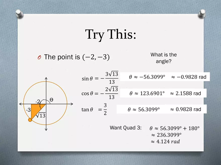 3.04 - Trig Points, Quadrant Choice, Coterminal Angles - Page 5