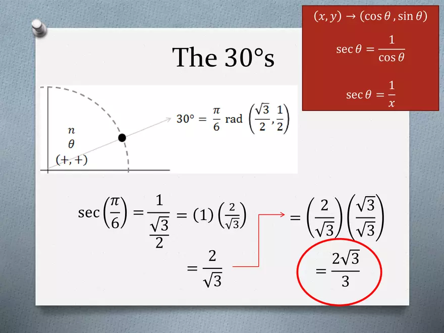 3.03 - The Unit Circle - All Ratios - Page 5