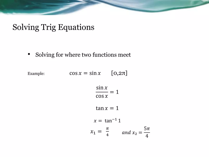 3.11 - Larger Trigonometric Equations - Page 2