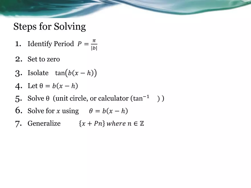 3.09C - Solving Tangent Equations - Page 2