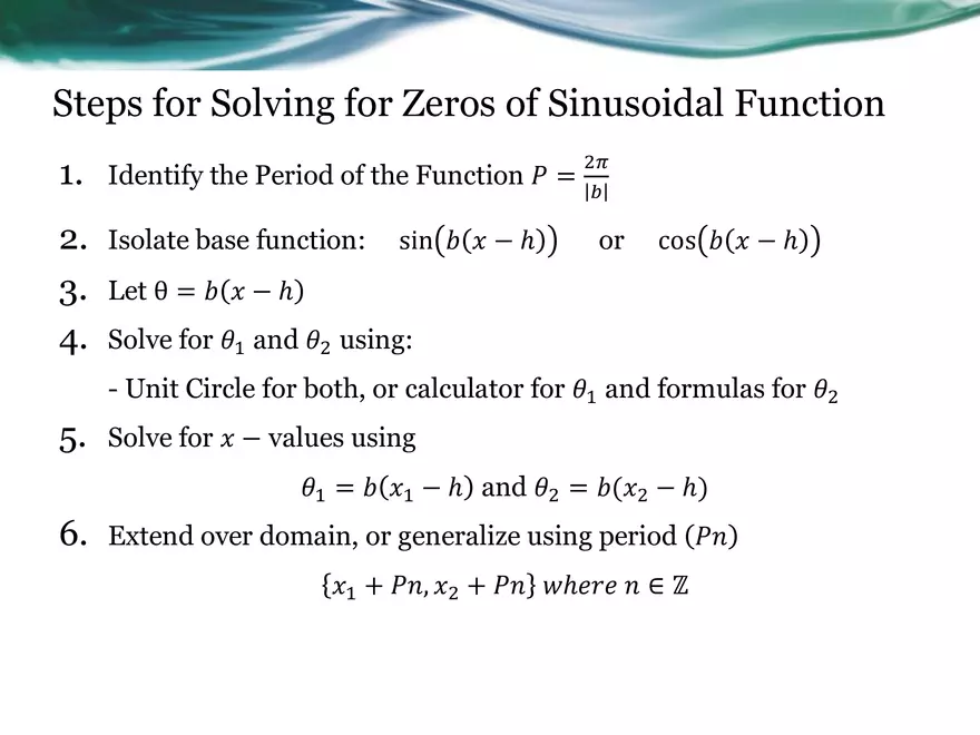 3.08E - Solving Sinusoidal Equations - Page 6