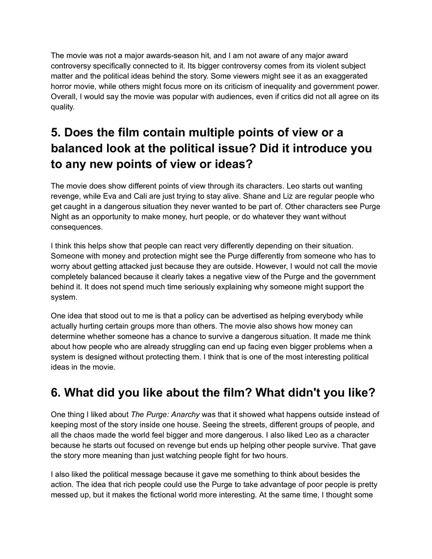 Political Analysis of The Purge Anarchy - Page 3