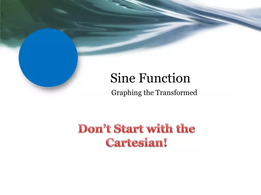 3.08C - Graphing Transformed Sinusoidal Functions - Page 9