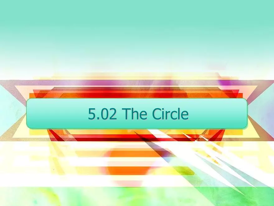 5.02a - Circle at Origin - Page 1