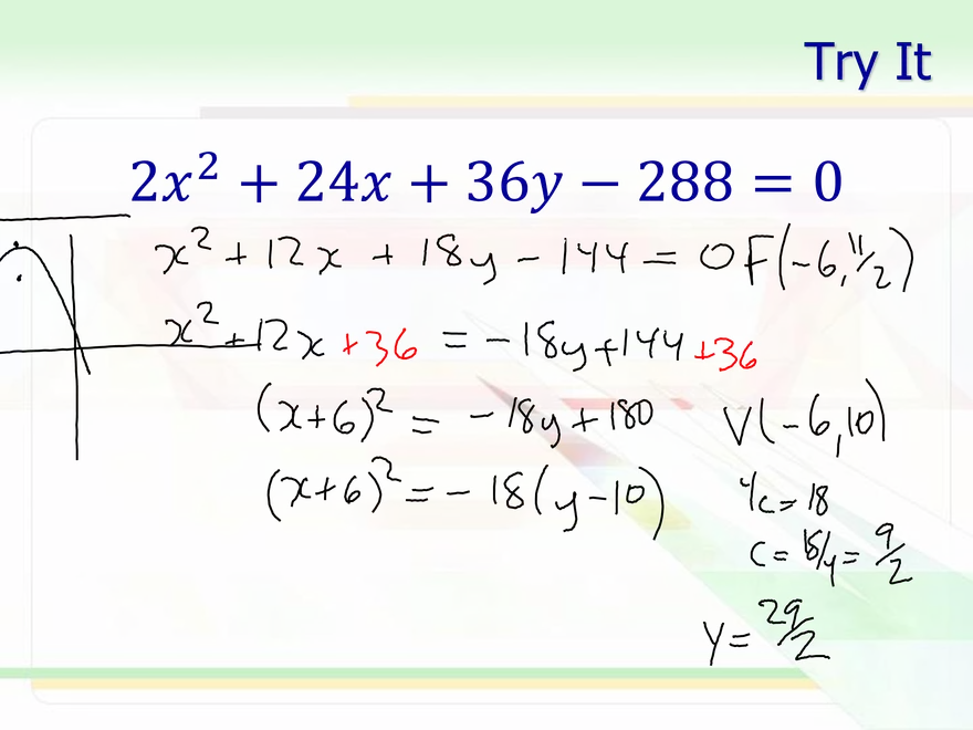 5.05b - Parabola Transformed - Page 12