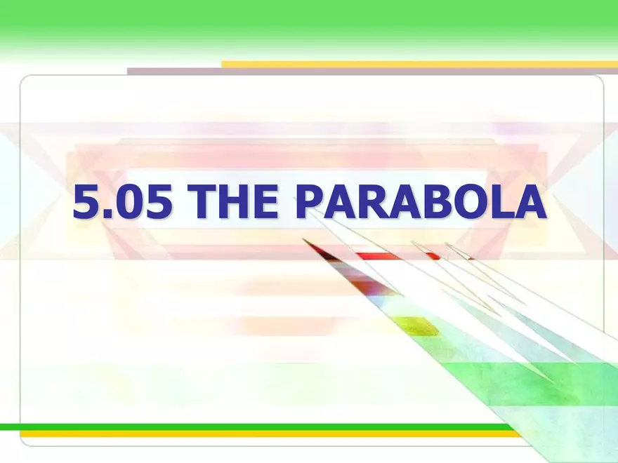 5.05a - Parabola at Origin - Page 1