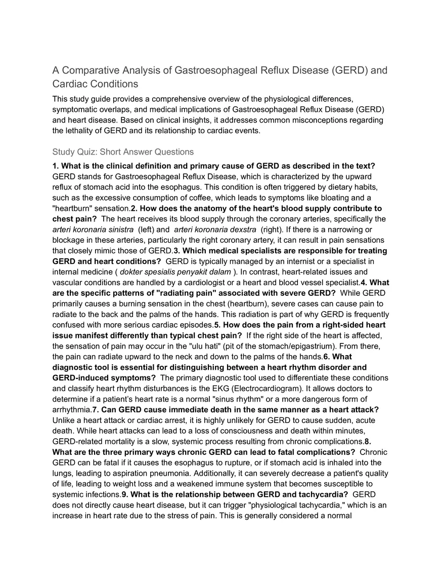 A Comparative Analysis of Gastroesophageal Reflux Disease - Page 1
