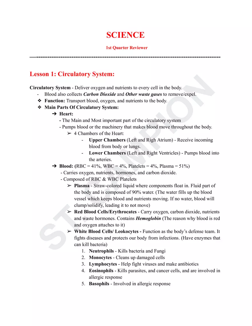 Science 1st Quarter Reviewer - Page 1
