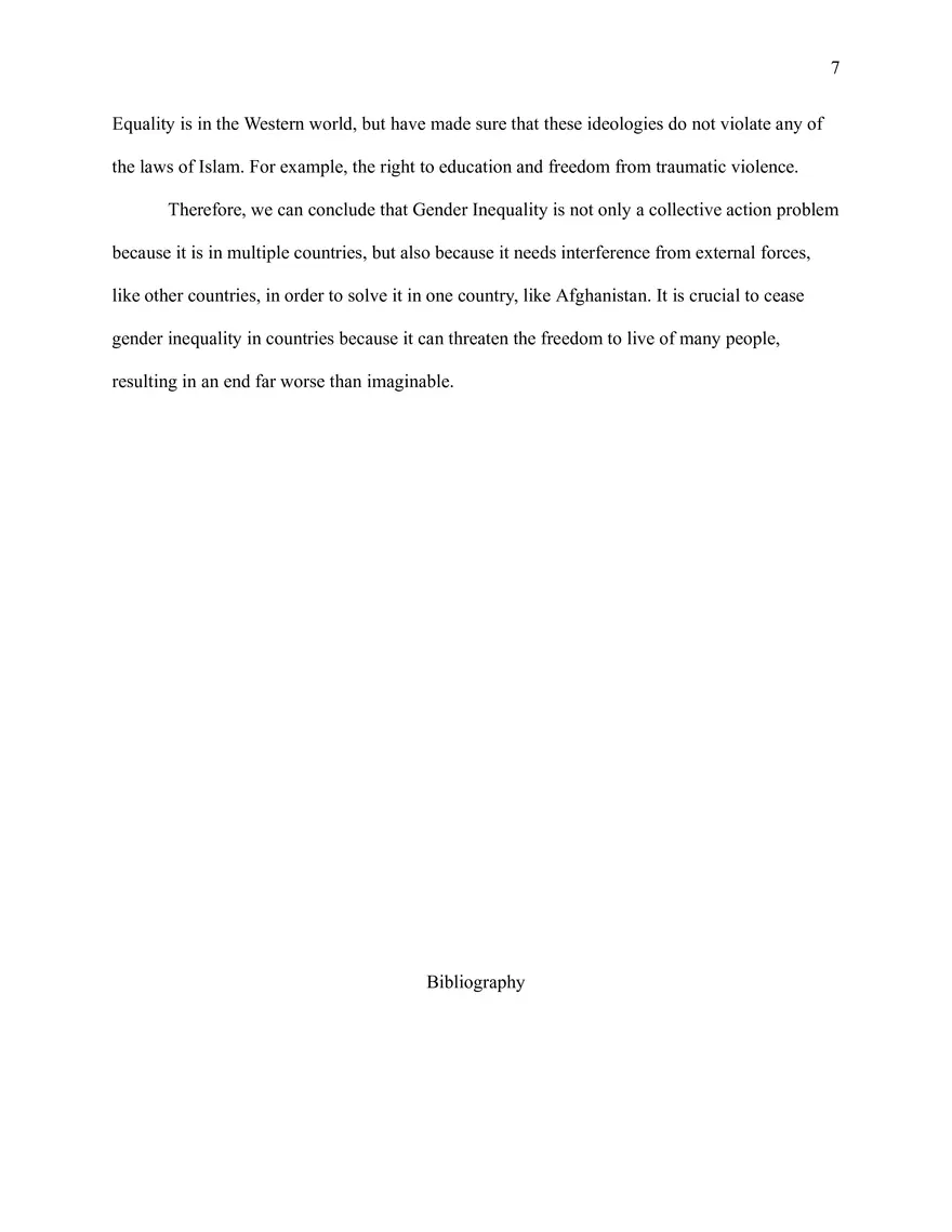 Gender Inequality in Afghanistan Research Paper - Page 7