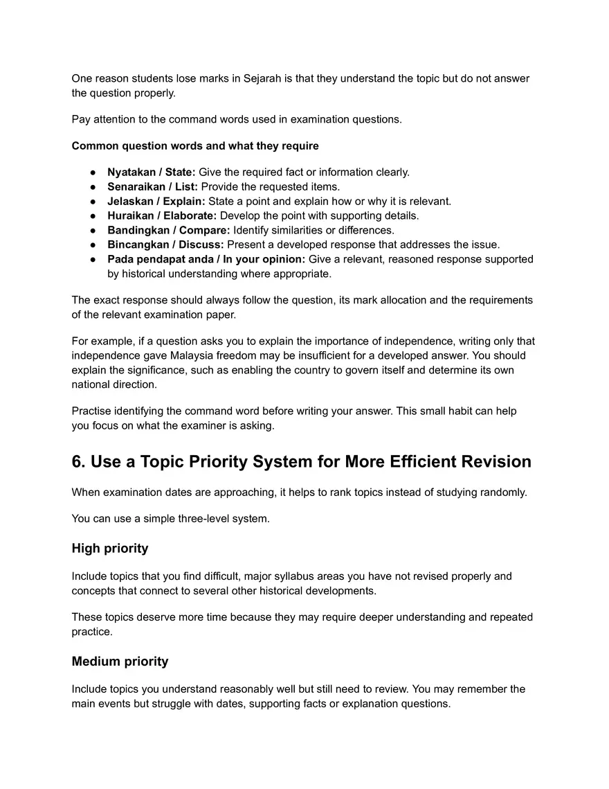 How to Identify Important Topics When Revising for SPM Sejarah - Page 4