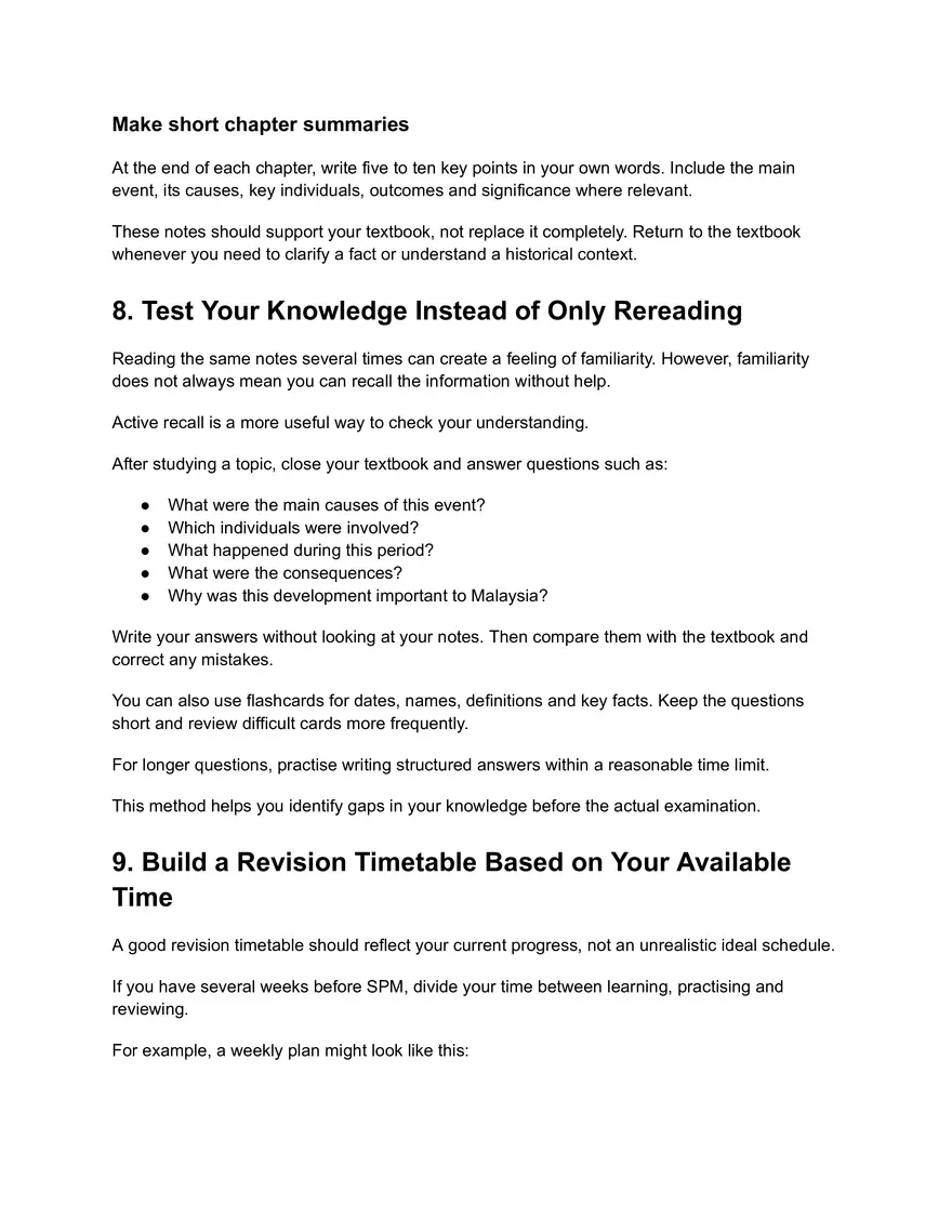 How to Identify Important Topics When Revising for SPM Sejarah - Page 6