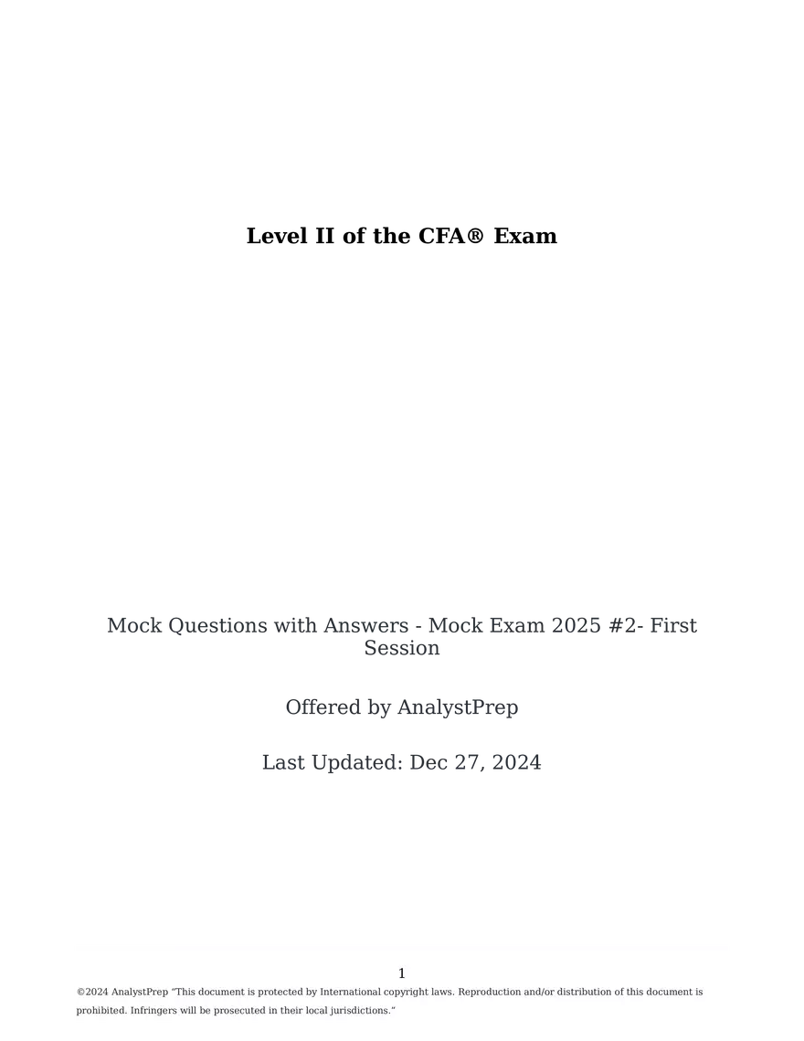 Mock Questions - Mock Exam 2025 #2- First Session - Page 115