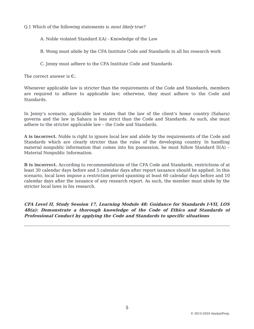 Mock Questions - Mock Exam 2025 #2- First Session - Page 120