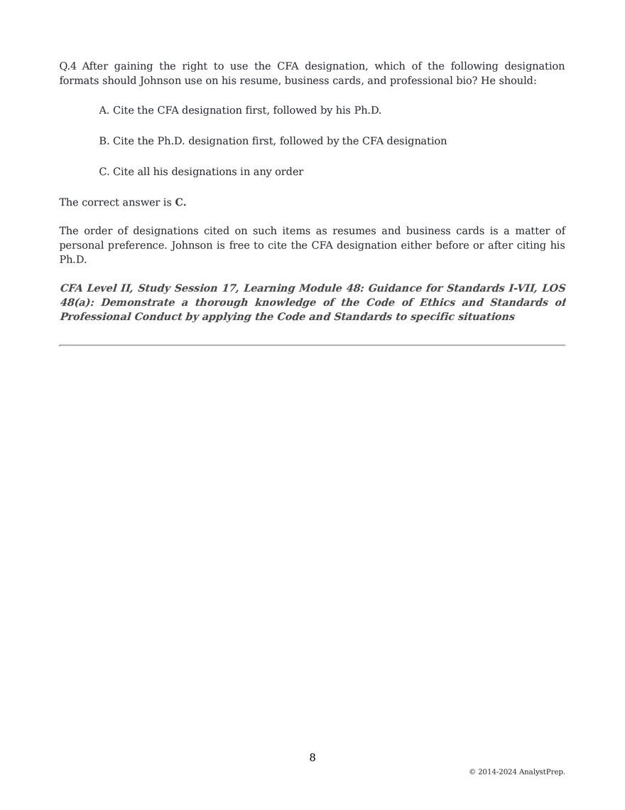 Mock Questions - Mock Exam 2025 #2- First Session - Page 123