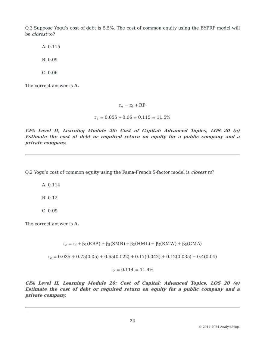 Mock Questions - Mock Exam 2025 #2- First Session - Page 140