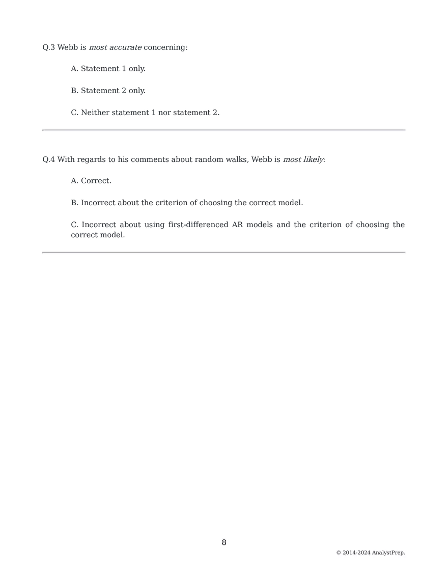 Mock Questions - Mock Exam 2025 #2- First Session - Page 82