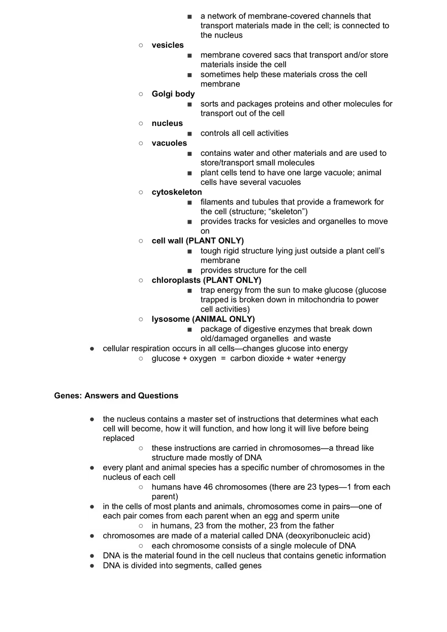 Academic Science Biology Cells, Genes, and Cancer - Page 2