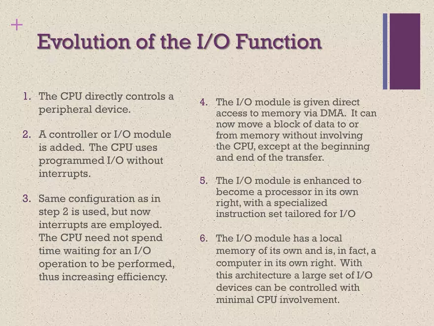 Computer Organization and Architecture. Input/Output - Page 25