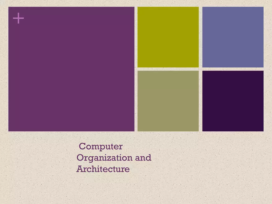 Computer Organization and Architecture. Input/Output - Page 1