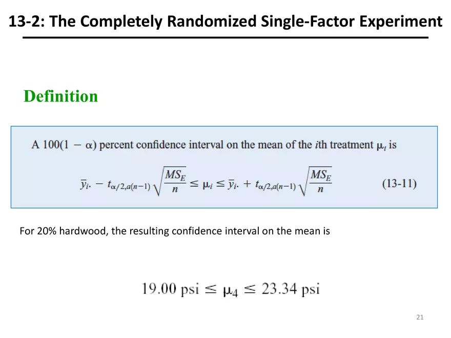 Designing Engineering Experiments. Randomized Single-Factor Experiments - Page 11