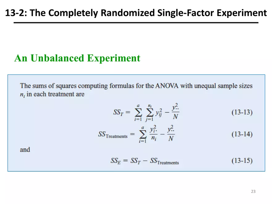 Designing Engineering Experiments. Randomized Single-Factor Experiments - Page 14
