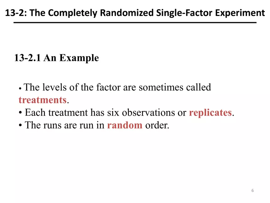 Designing Engineering Experiments. Randomized Single-Factor Experiments - Page 23
