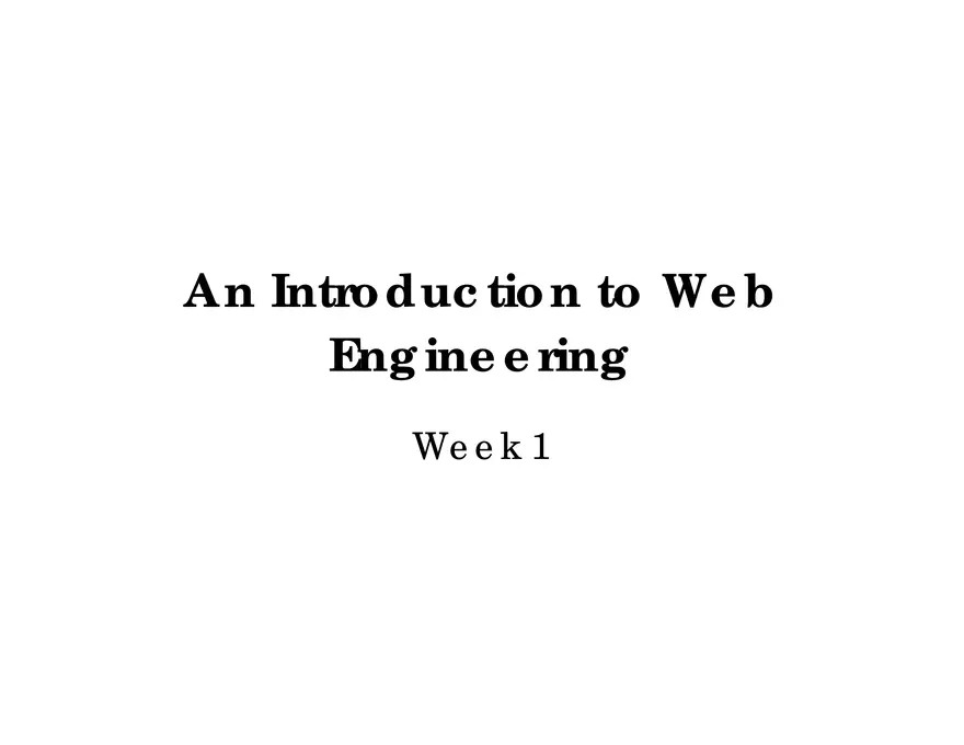 An Introduction to Web Engineering - Page 1