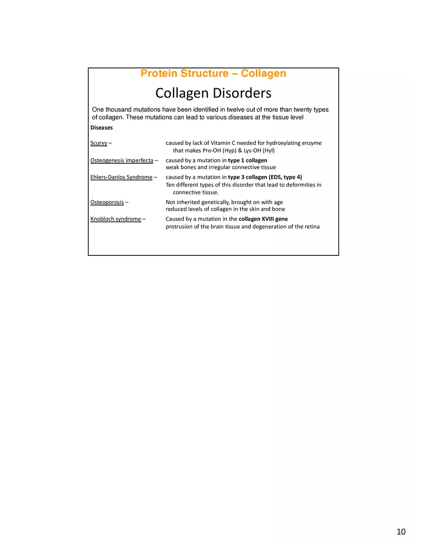 Protein Structure - Collagen - Page 10