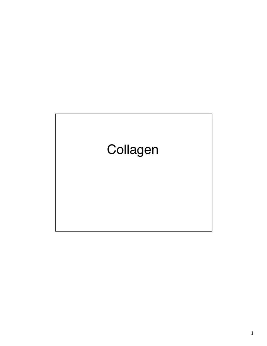 Protein Structure - Collagen - Page 1