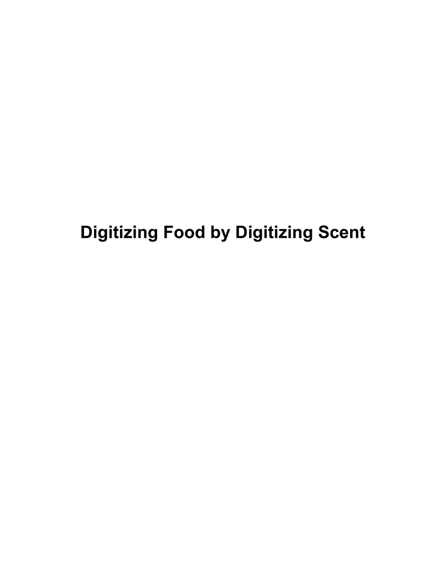 Digitizing Food by Digitizing Scent - Page 1