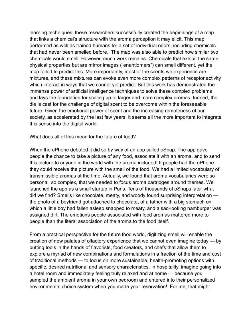 Digitizing Food by Digitizing Scent - Page 6