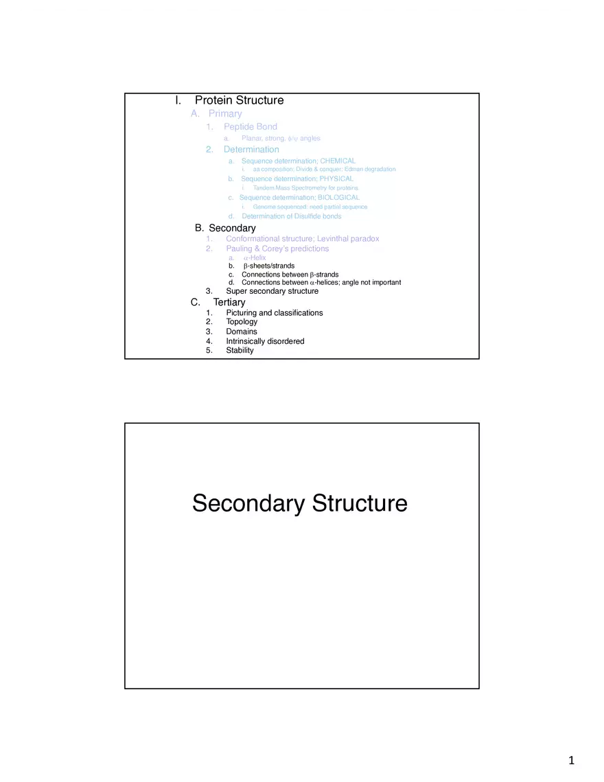 Secondary Structure Protein - Page 1