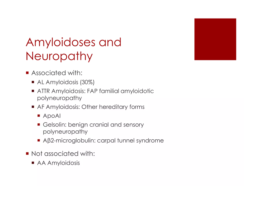 Amyloid Neuropathy Lecture Part 2 - Page 13