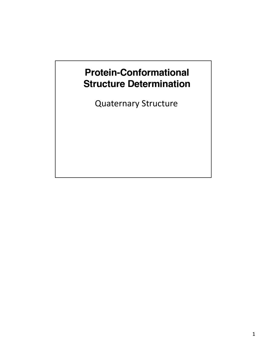 Protein-Conformational Structure Determination - Page 1