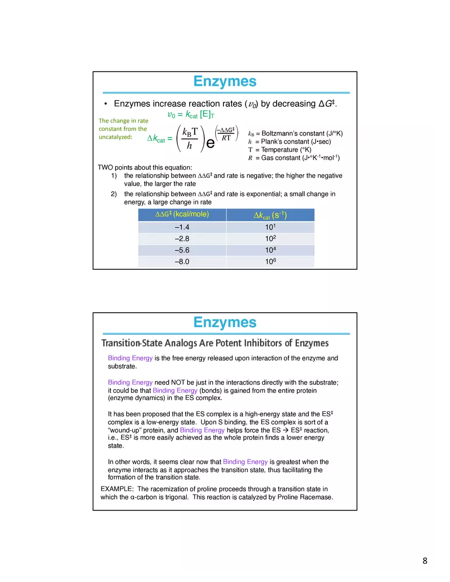 Enzymes How do Your Determine What is Going on at the Active Site - Page 8