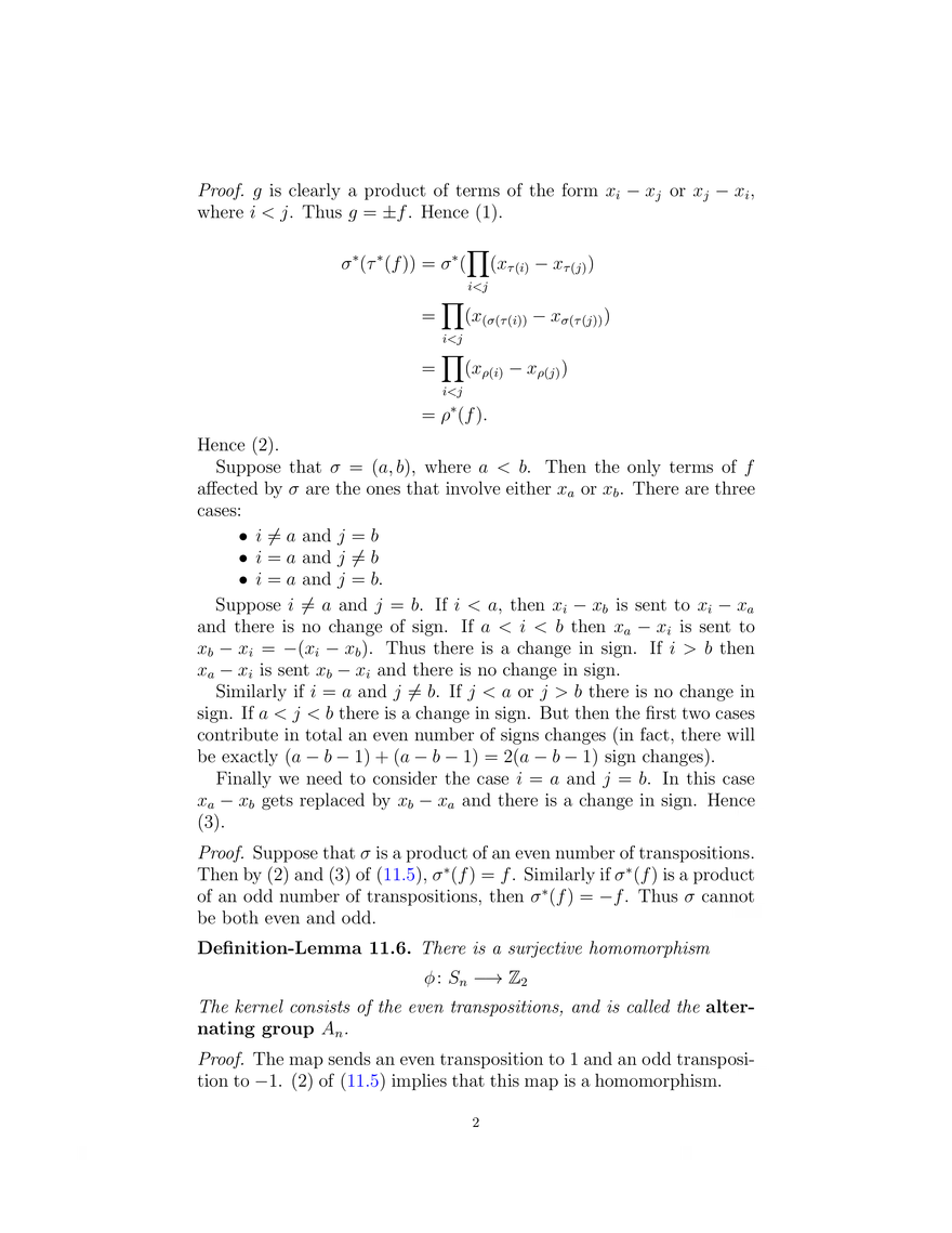 The Alternating Groups - Page 2
