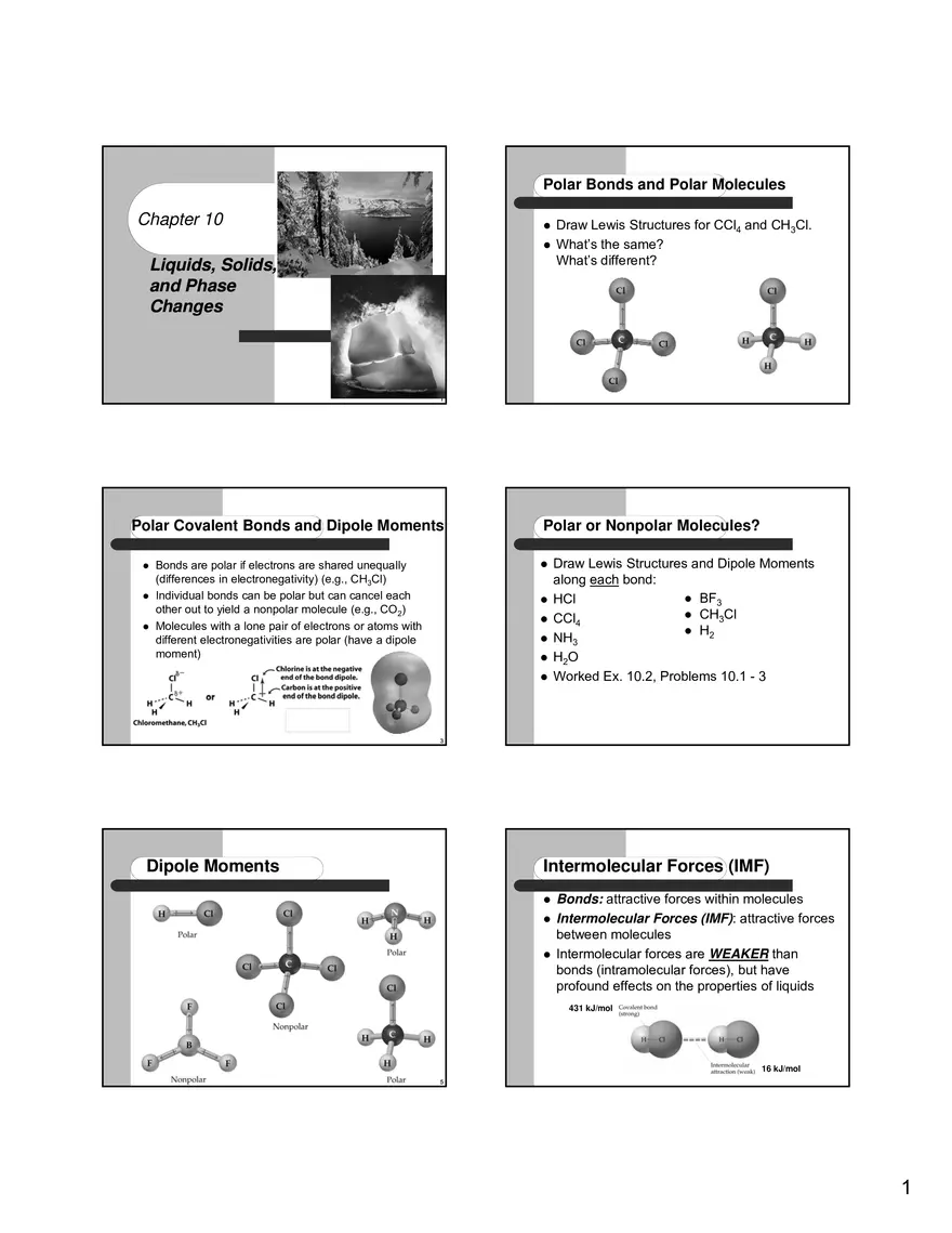 Liquids, Solids, and Phase Changes - Page 1