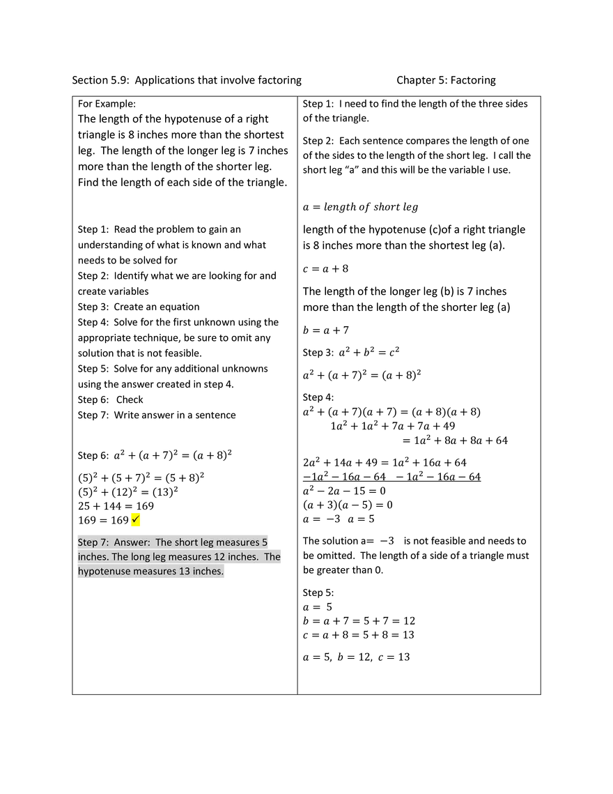 Section 5.9. Applications that involve factoring - Page 5