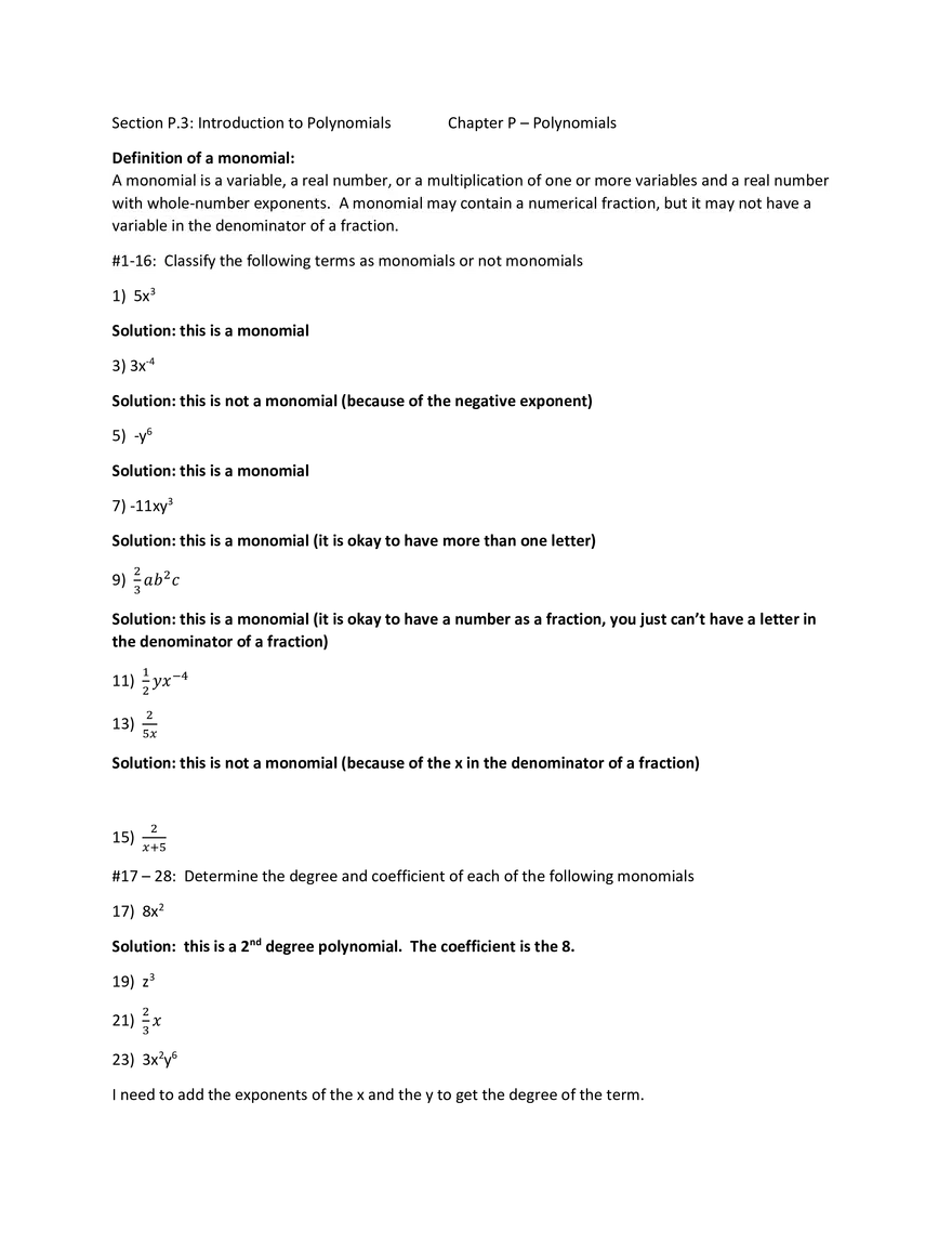 Section P.1. Properties of Exponents. Chapter P – Polynomials - Page 11