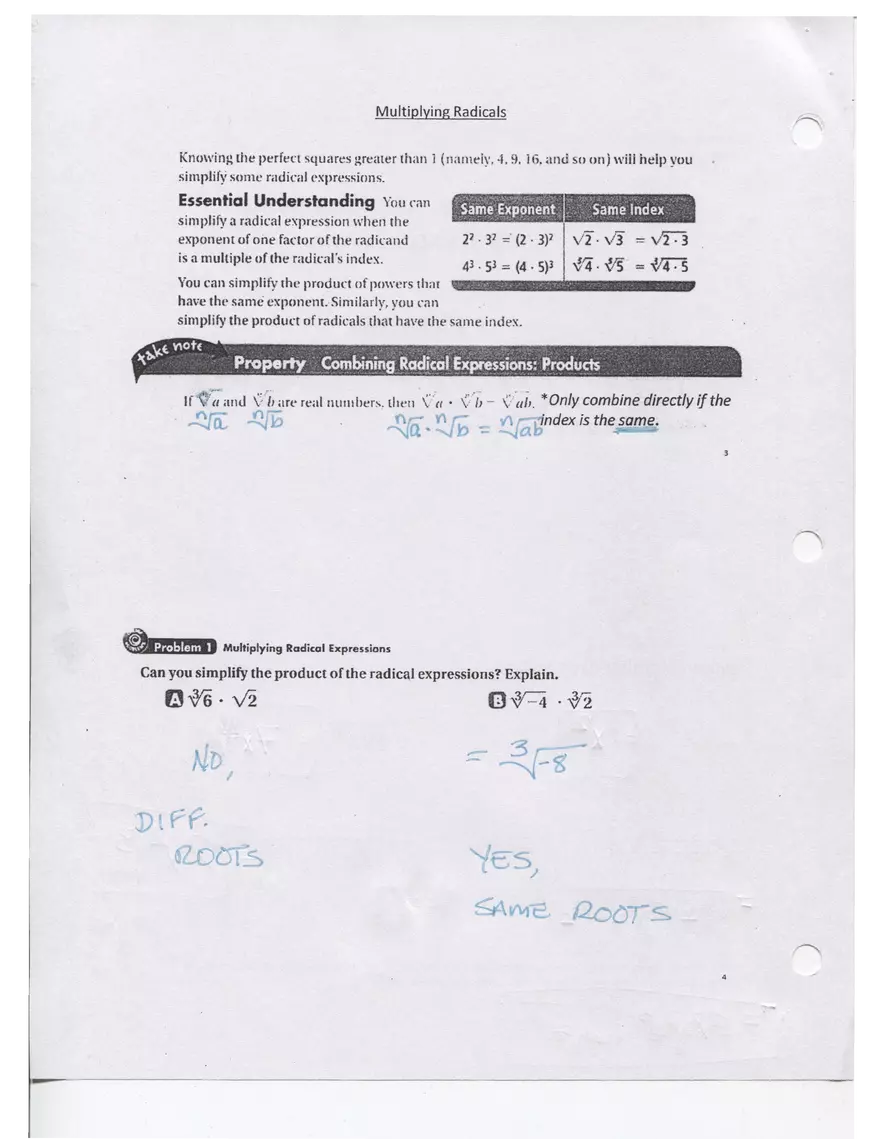 Multiply, Divide, and Rationalize Radical Expressions - Page 2