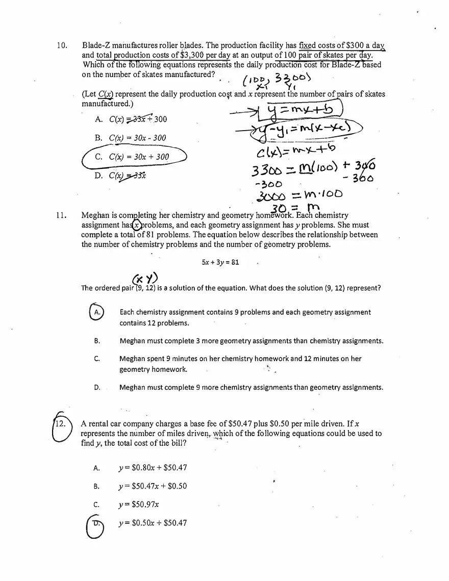 Inequality Answer Key - Page 4