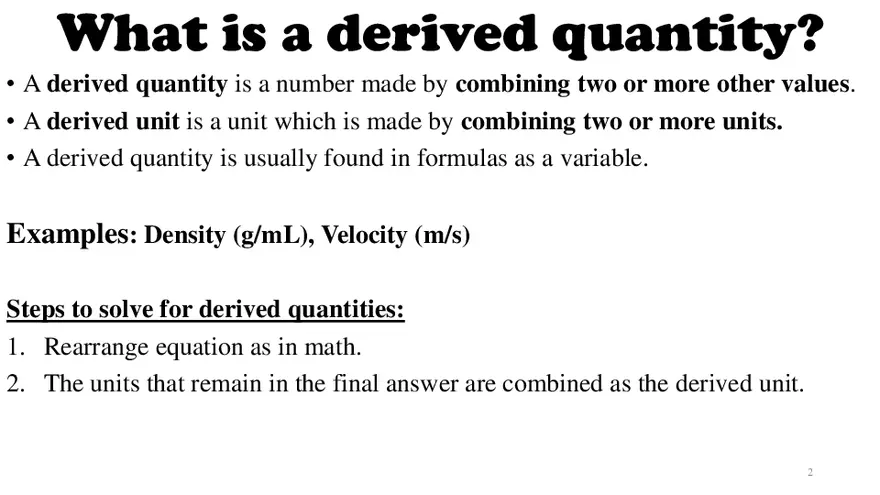 Derived Quantities and Significant Figures - Page 2